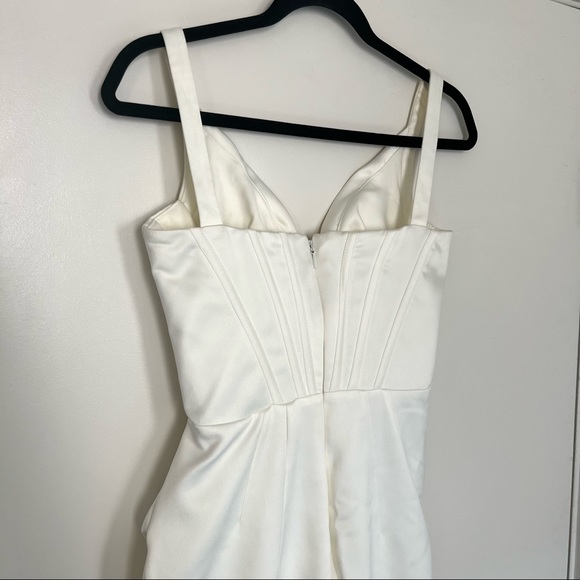 House of CB 'Faye' Ivory Satin Corset Midi Dress size small - Picture 9 of 14